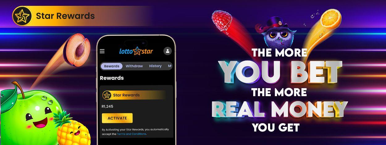 LottoStar's Star Rewards, earn REAL money!