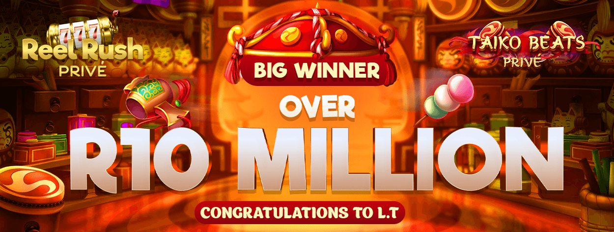 L.T dances to a R10 Million win. 